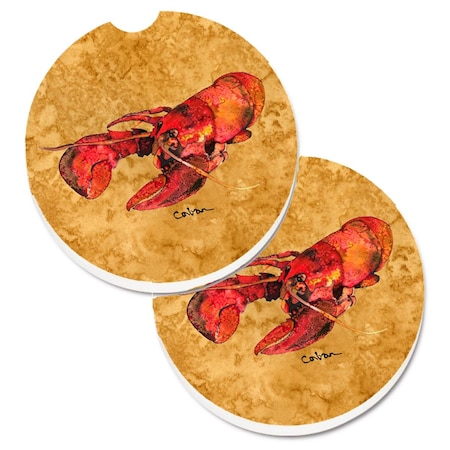 Carolines Treasures Lobster Set of 2 Cup Holder Car Coaster 8715CARC